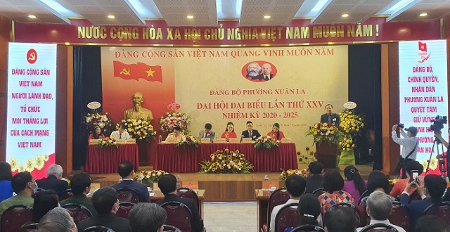 Phó Chủ tịch Thường trực HĐND TP Nguyễn Ngọc Tuấn dự Đại hội Đảng bộ phường Xuân La nhiệm kỳ 2020-2025